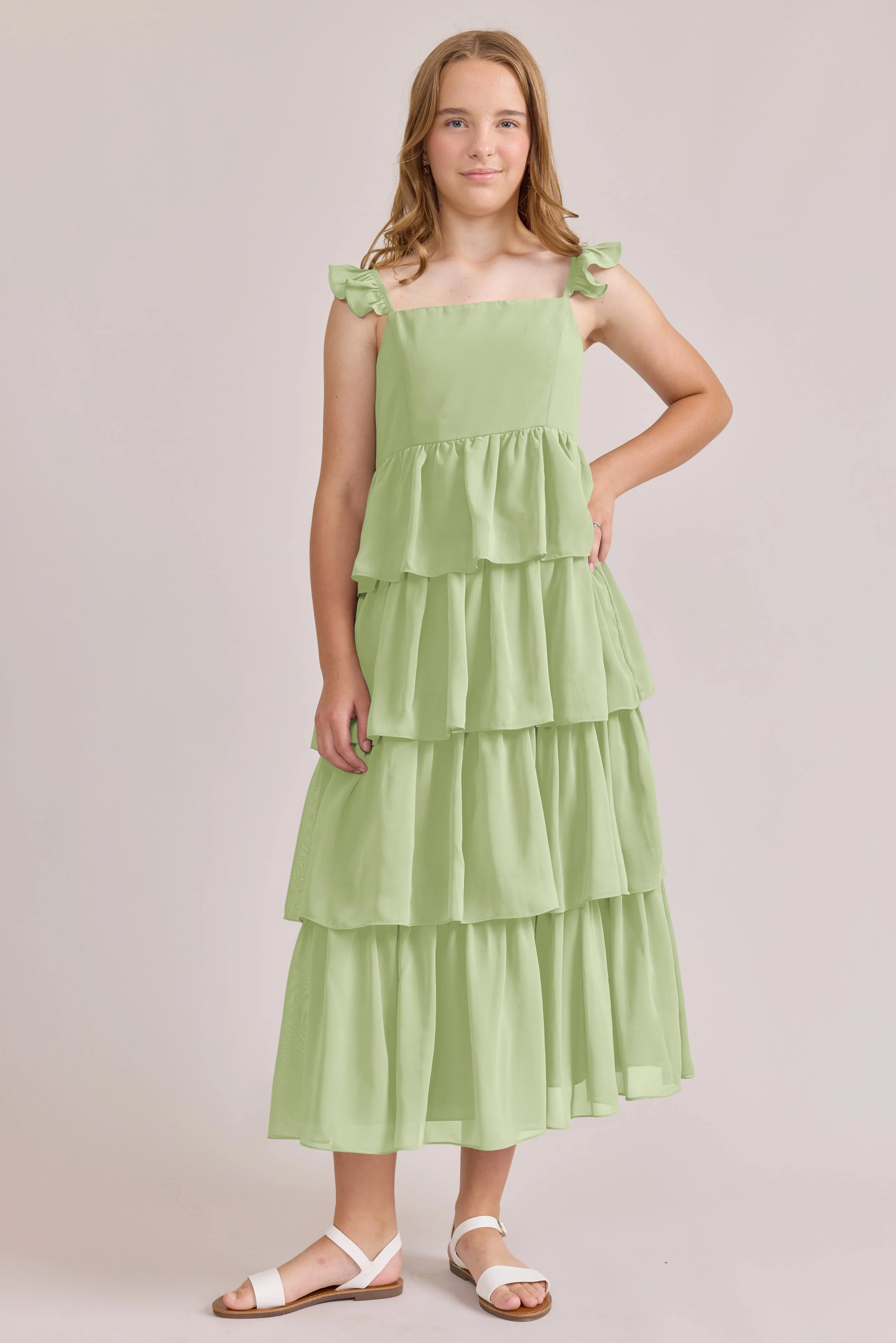 Juniors Poppy Chiffon Dress | Made To Order - Image 80