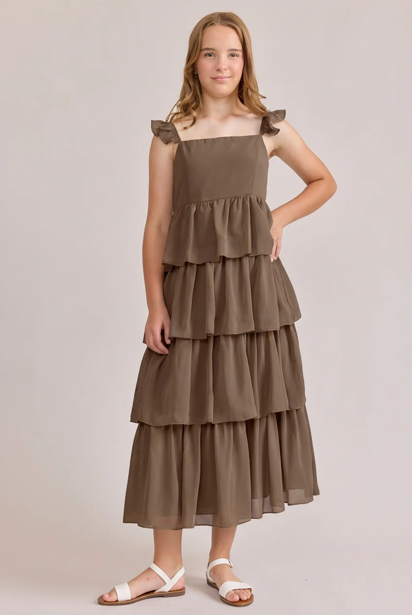 Juniors Poppy Chiffon Dress | Made To Order - Image 87