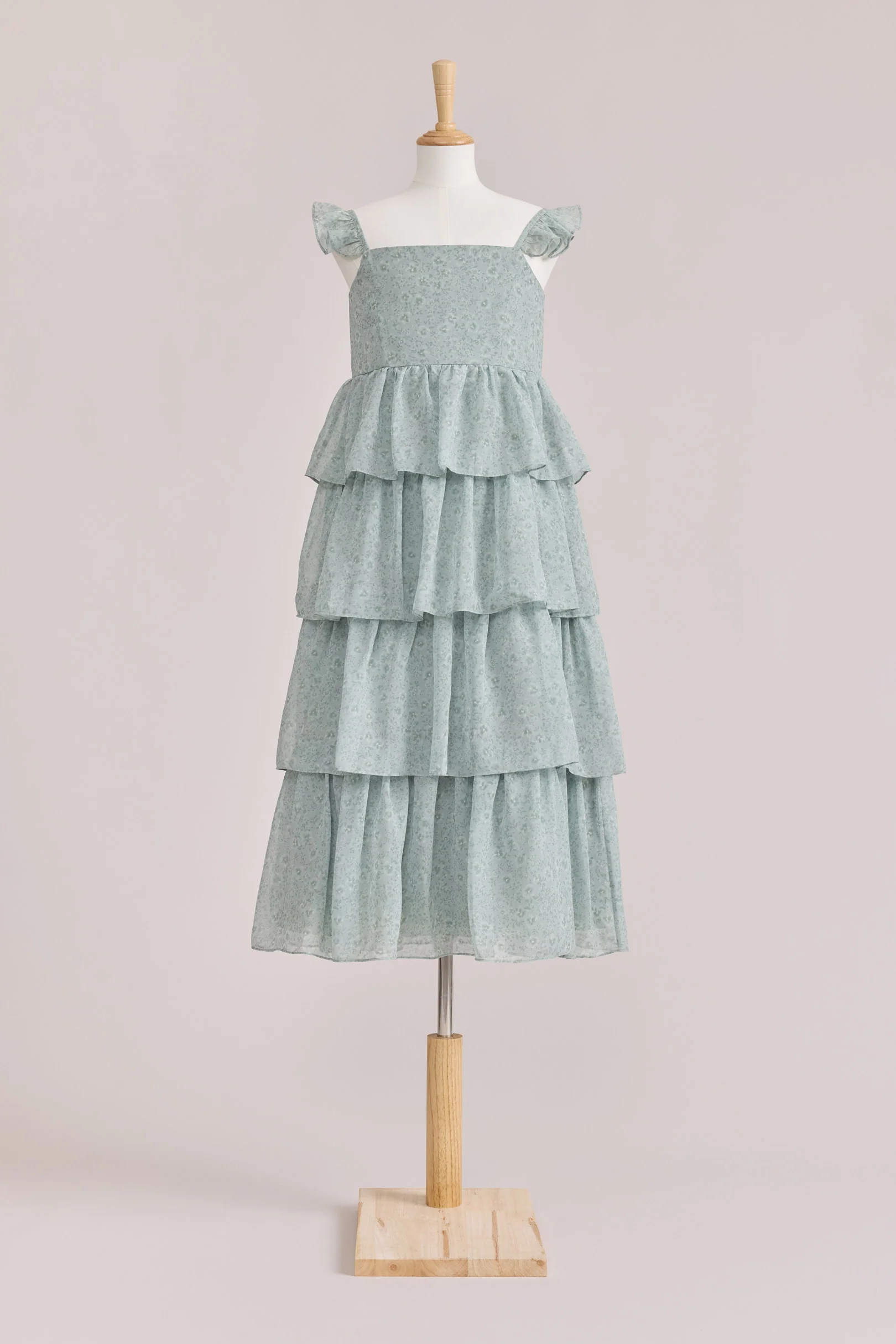 Juniors Poppy Chiffon Floral Print Dress | Made To Order - Image 14