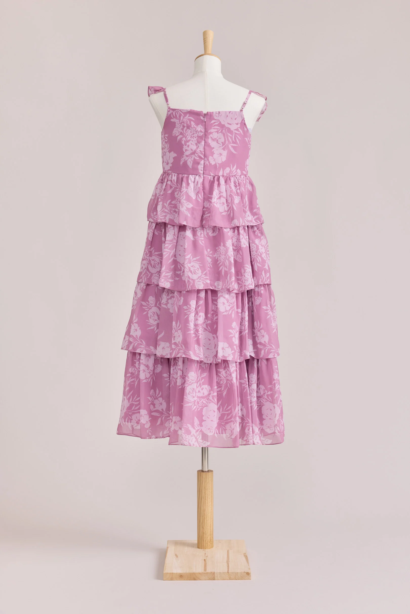 Juniors Poppy Chiffon Floral Print Dress | Made To Order - Image 28