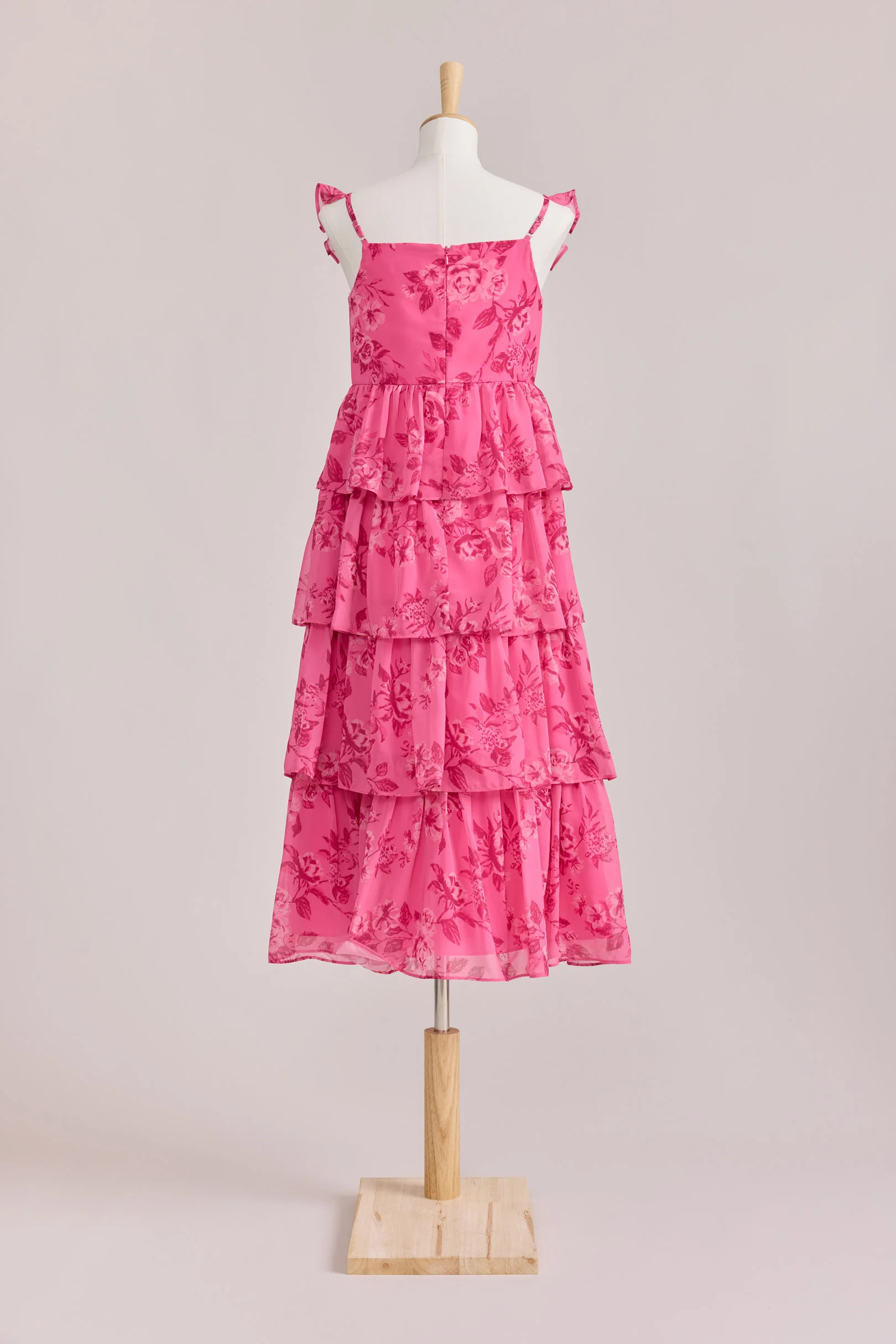 Juniors Poppy Chiffon Floral Print Dress | Made To Order - Image 30