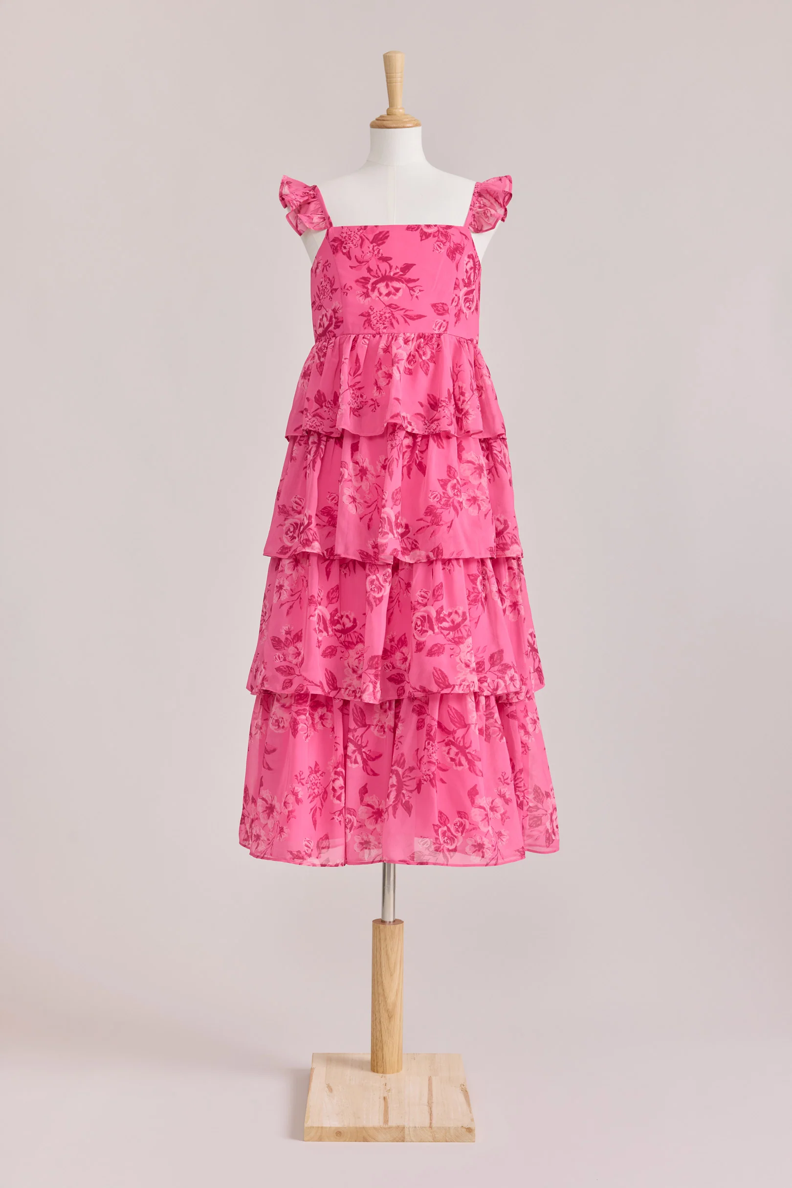 Juniors Poppy Chiffon Floral Print Dress | Made To Order - Image 31