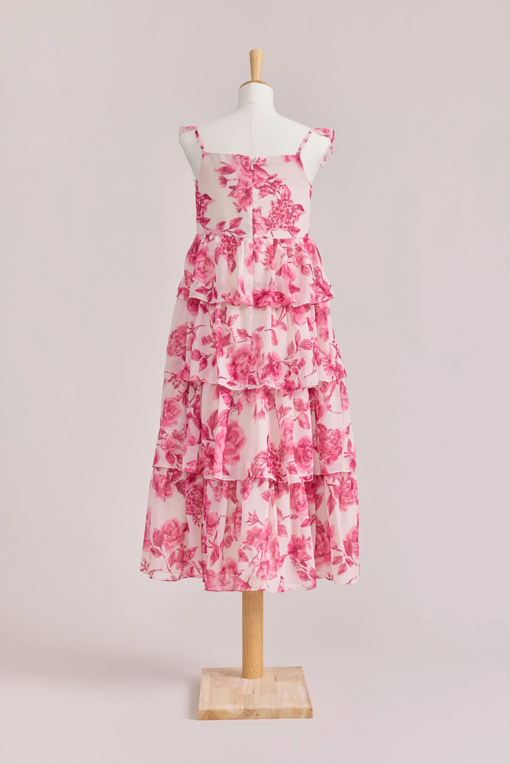 Juniors Poppy Chiffon Floral Print Dress | Made To Order - Image 32