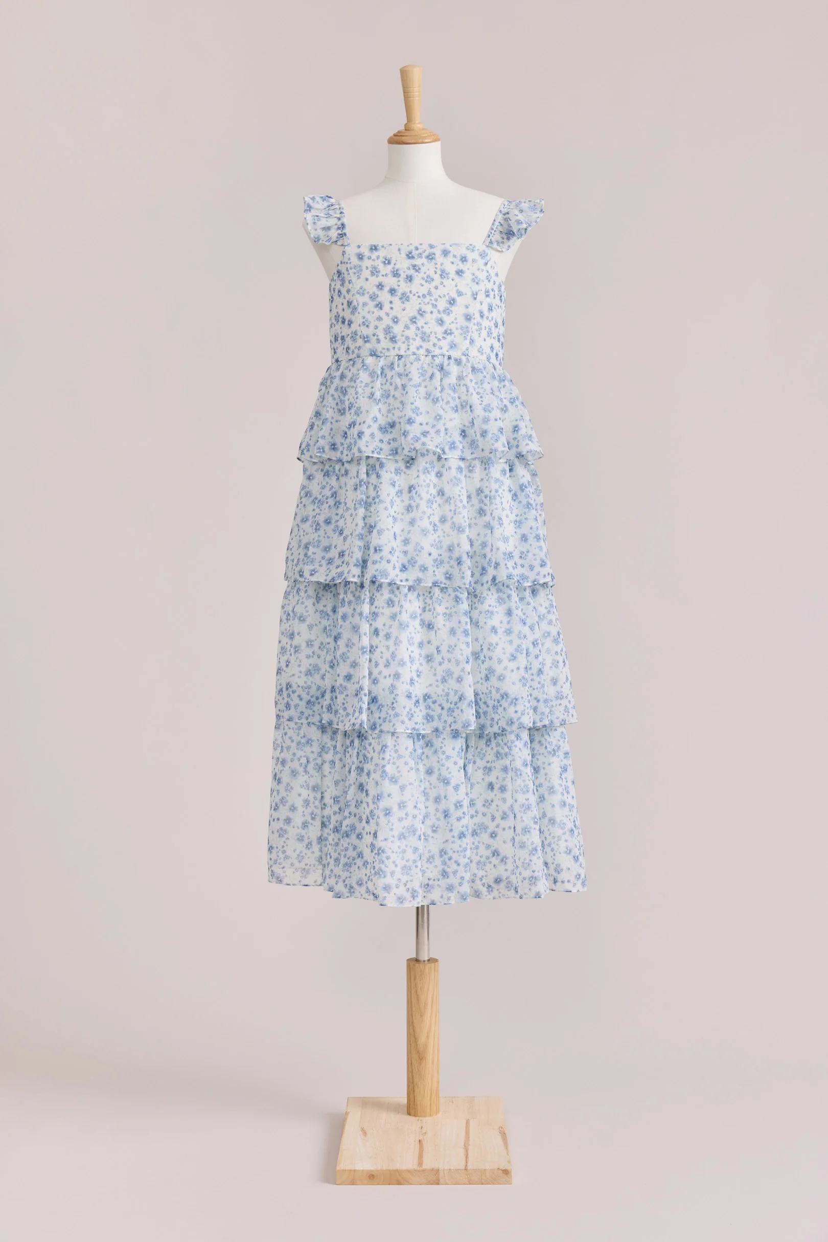 Juniors Poppy Chiffon Floral Print Dress | Made To Order - Image 35