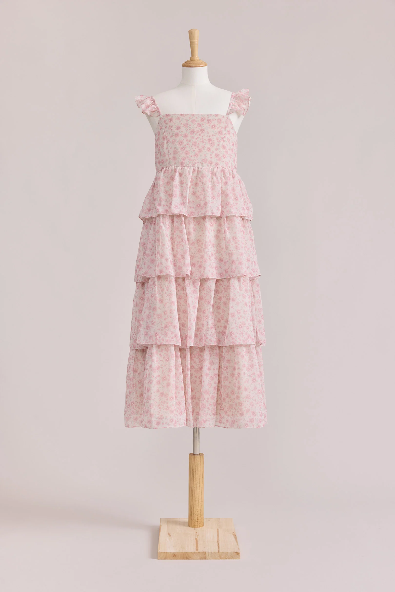 Juniors Poppy Chiffon Floral Print Dress | Made To Order - Image 44