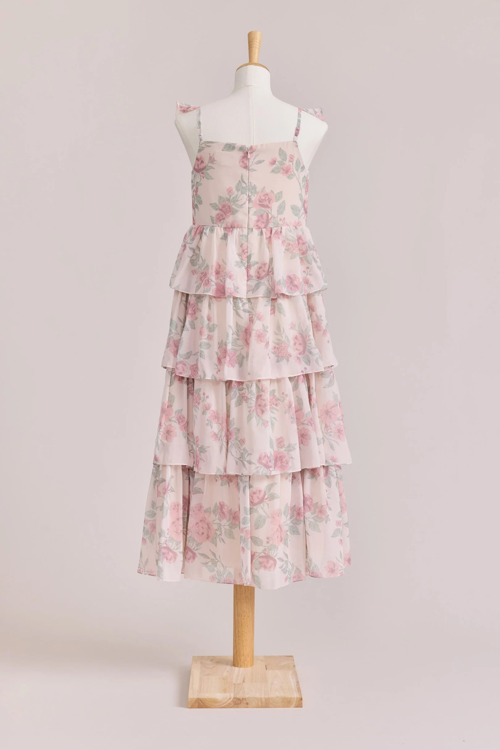 Juniors Poppy Chiffon Floral Print Dress | Made To Order - Image 45