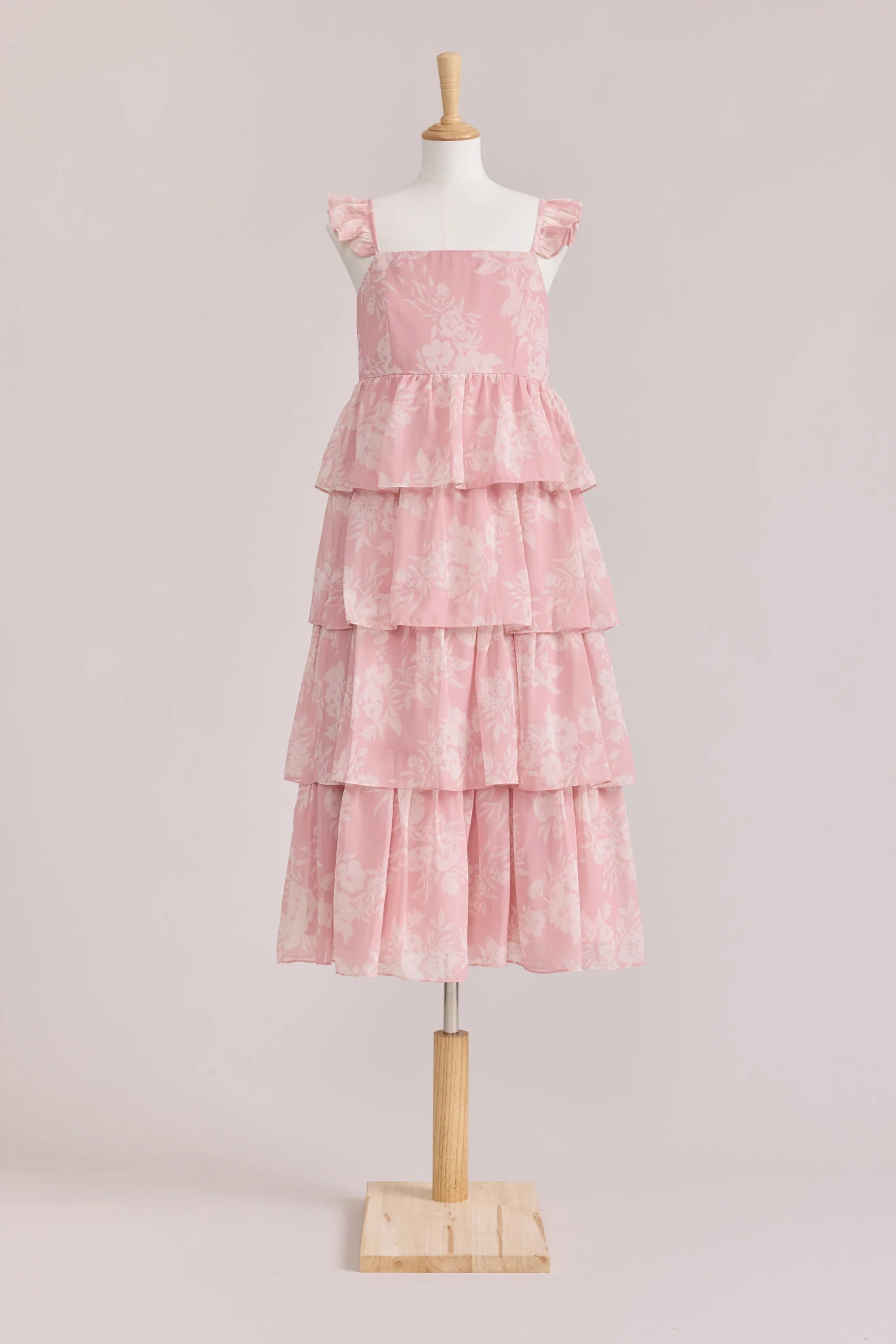 Juniors Poppy Chiffon Floral Print Dress | Made To Order - Image 48