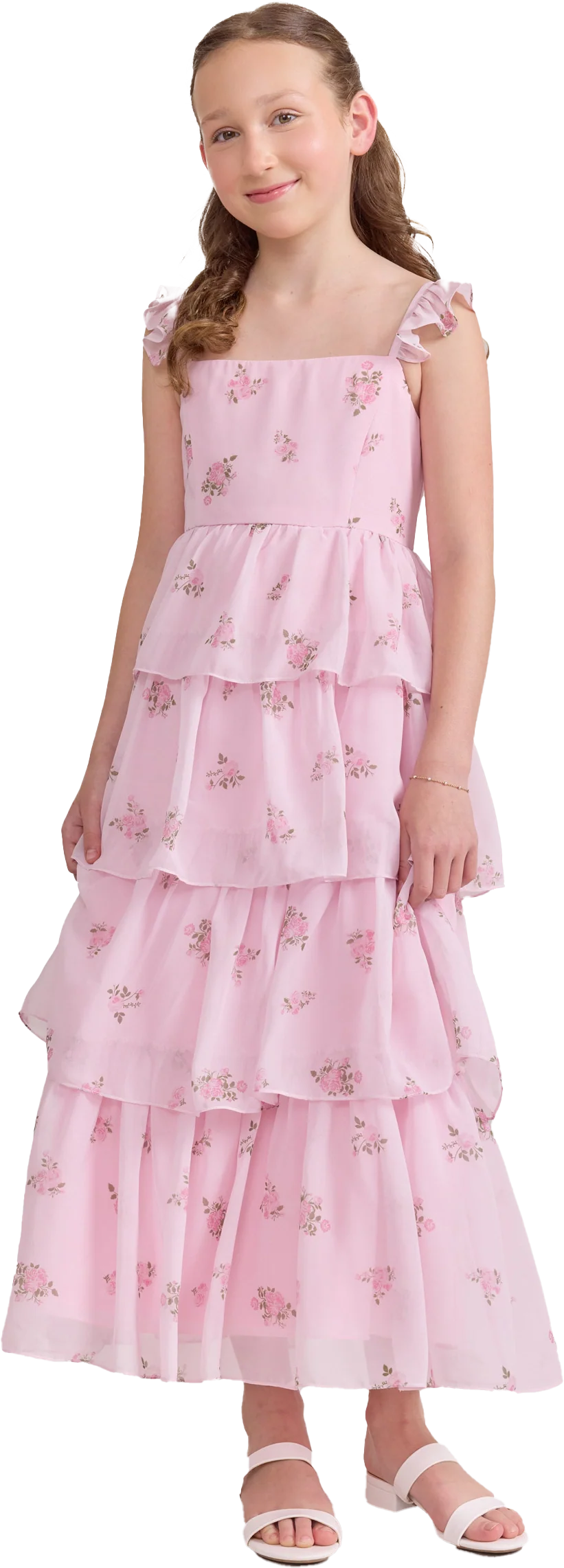 Juniors Poppy Chiffon Floral Print Dress | Made To Order - Image 51