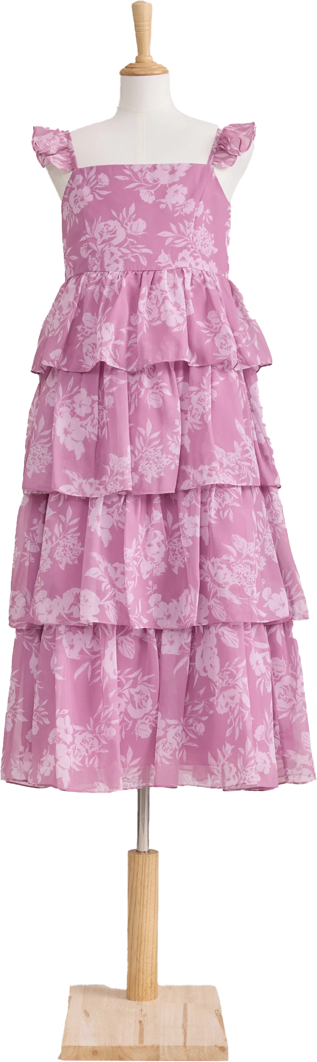 Juniors Poppy Chiffon Floral Print Dress | Made To Order - Image 62
