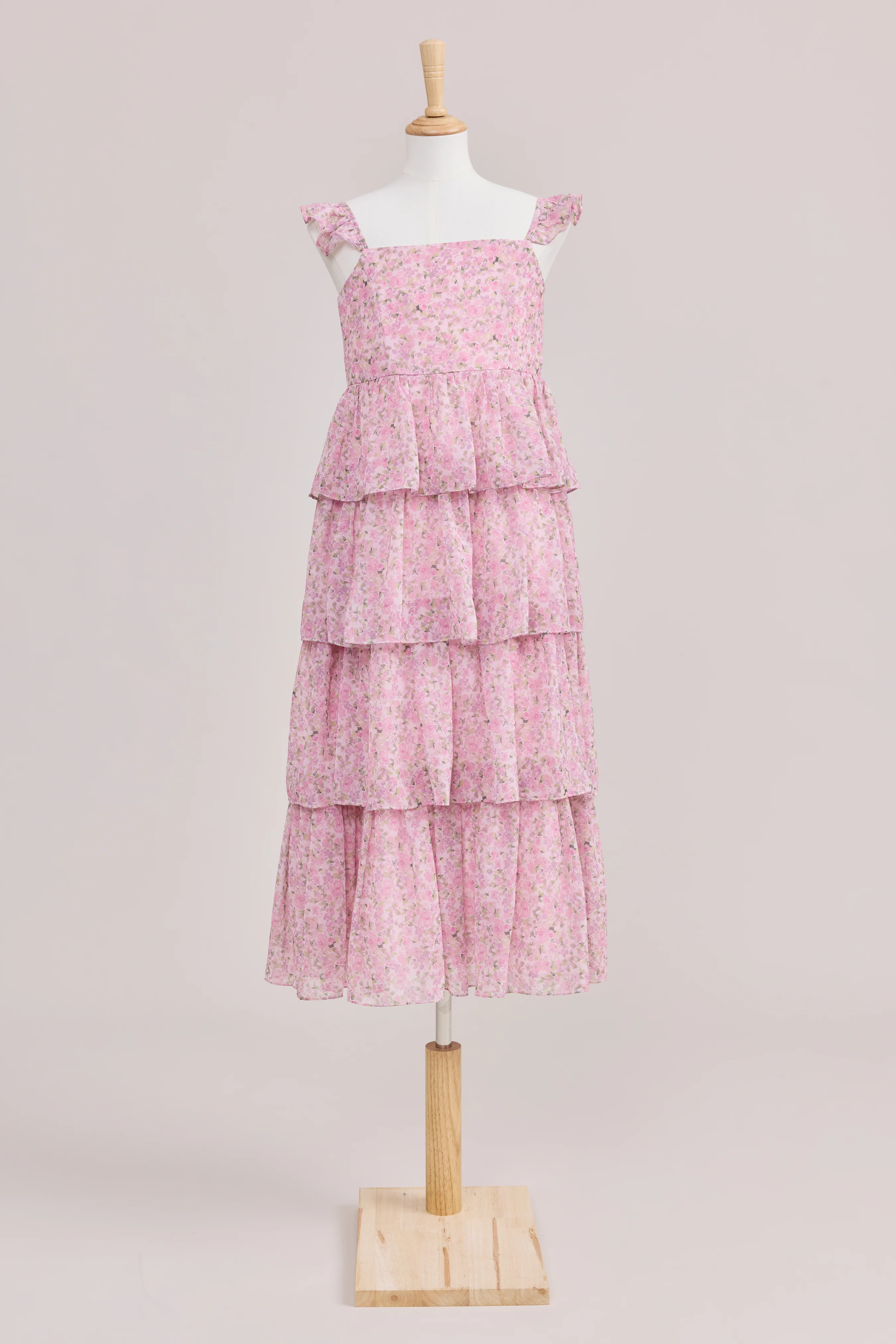 Juniors Poppy Chiffon Floral Print Dress | Made To Order - Image 73