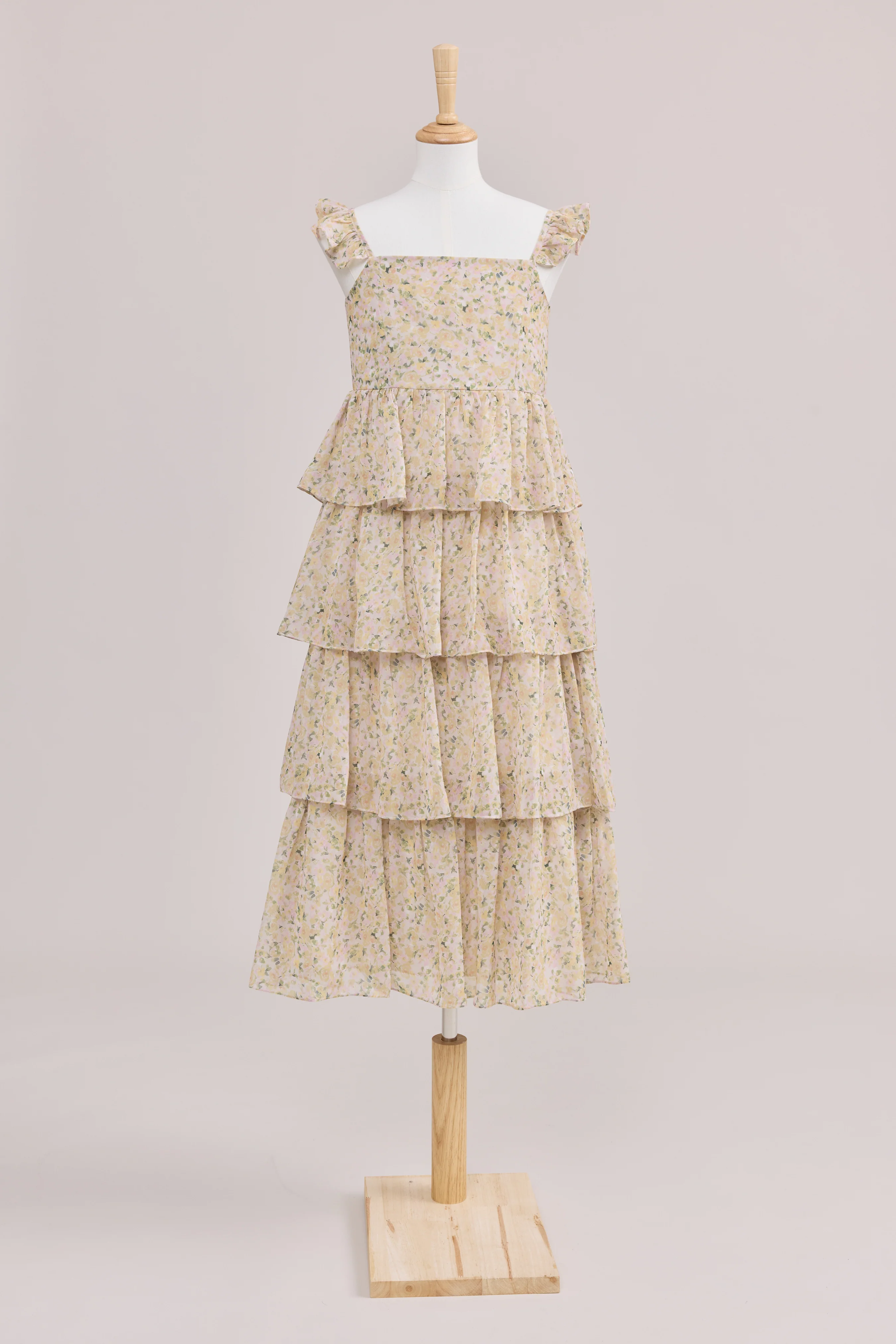 Juniors Poppy Chiffon Floral Print Dress | Made To Order - Image 75