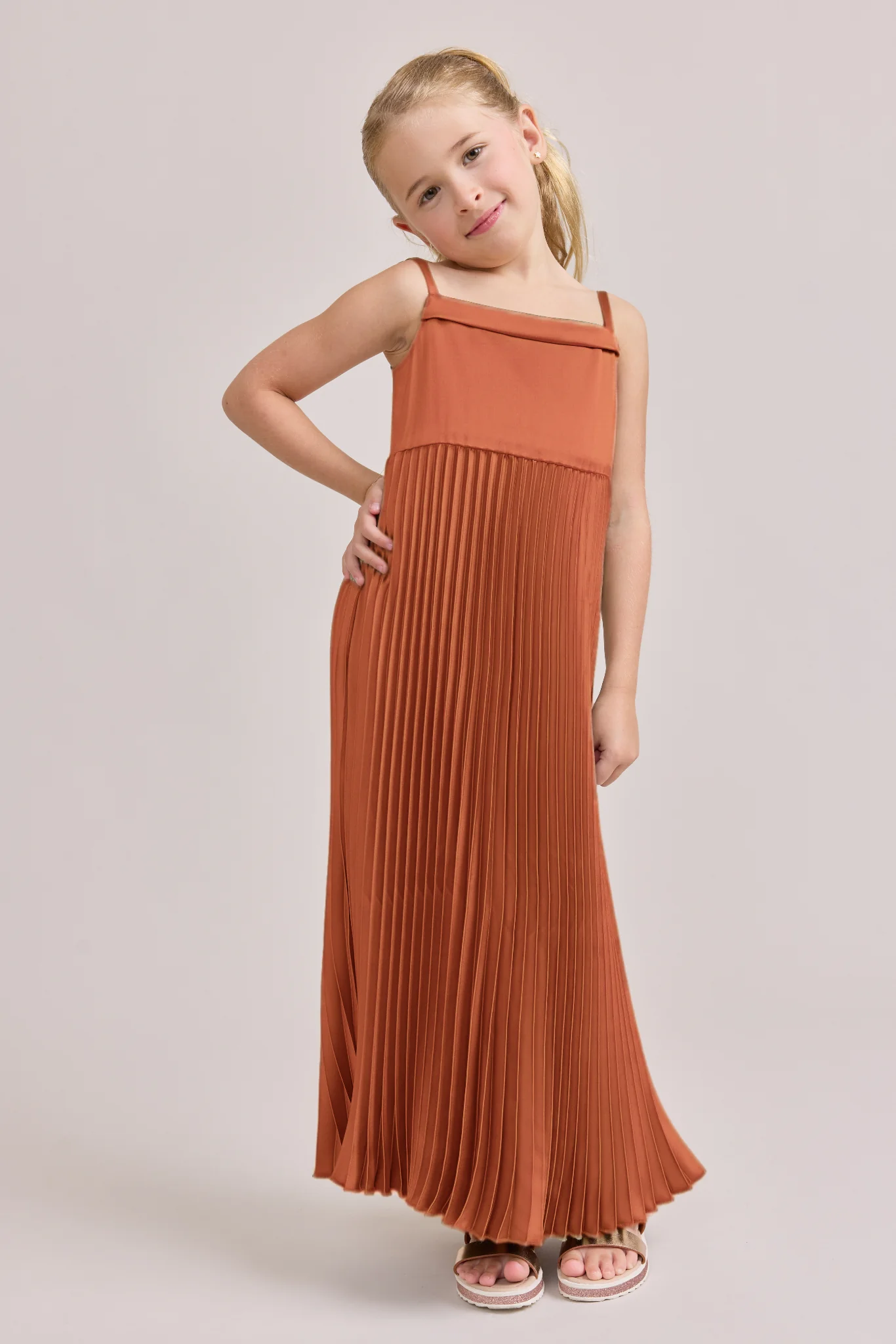 Juniors Saylor Satin Pleated Dress | Made To Order - Image 43