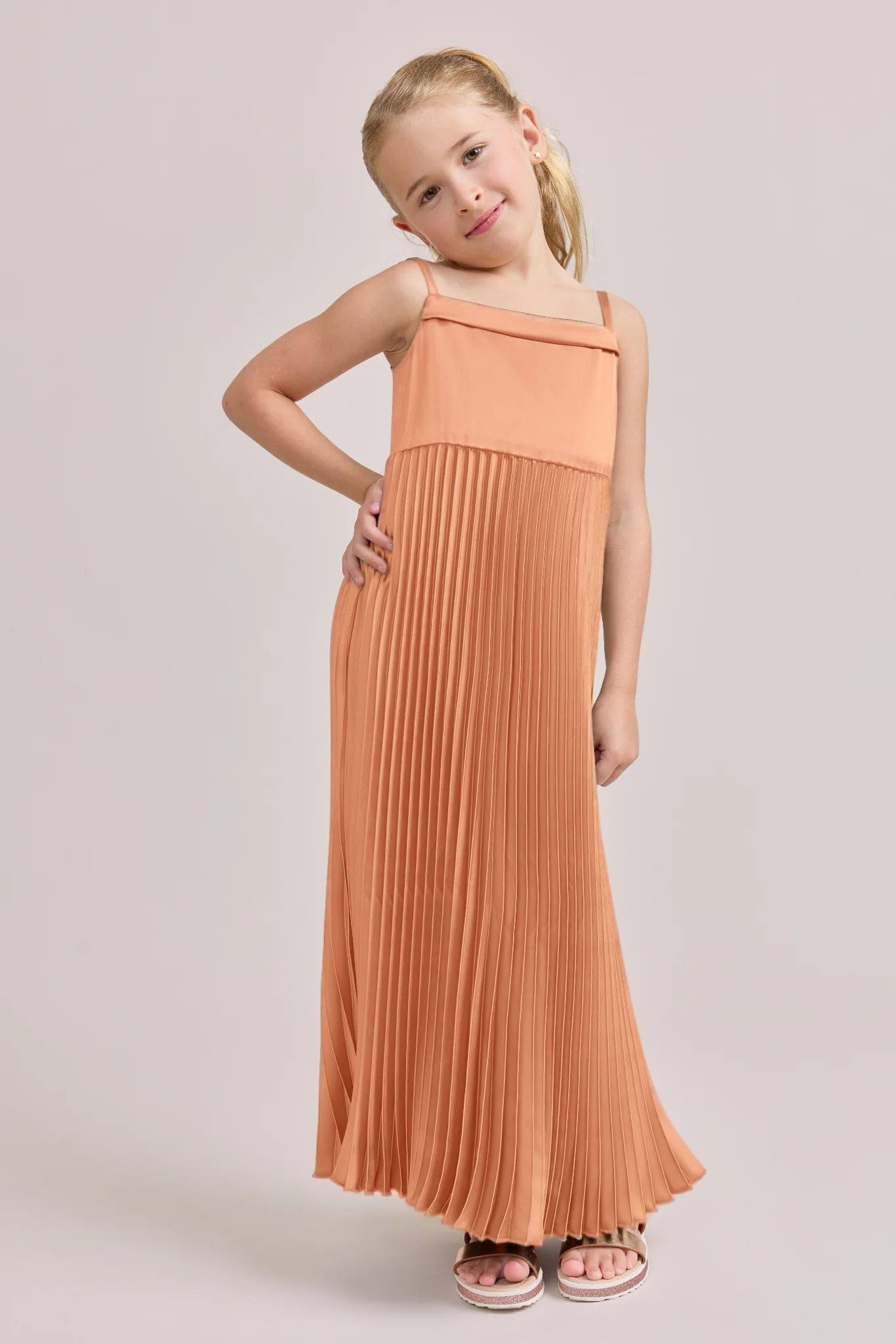 Juniors Saylor Satin Pleated Dress | Made To Order - Image 47