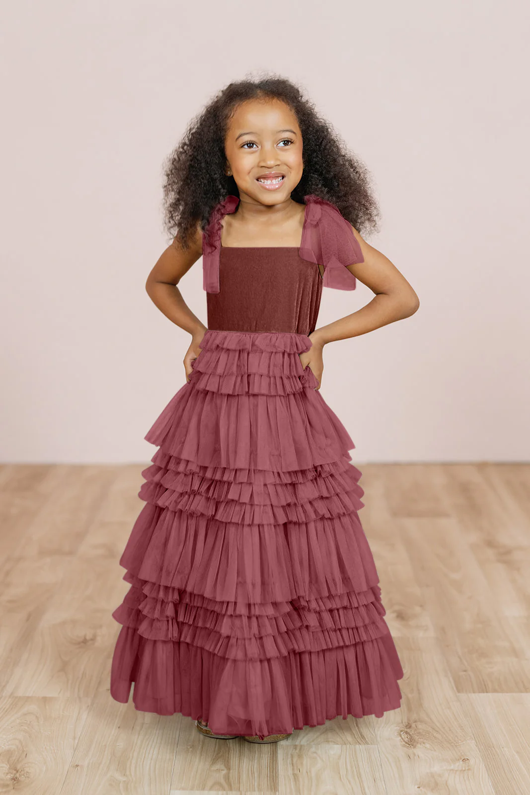 Juniors Tallulah Velvet + Tulle Dress | Made To Order - Image 12