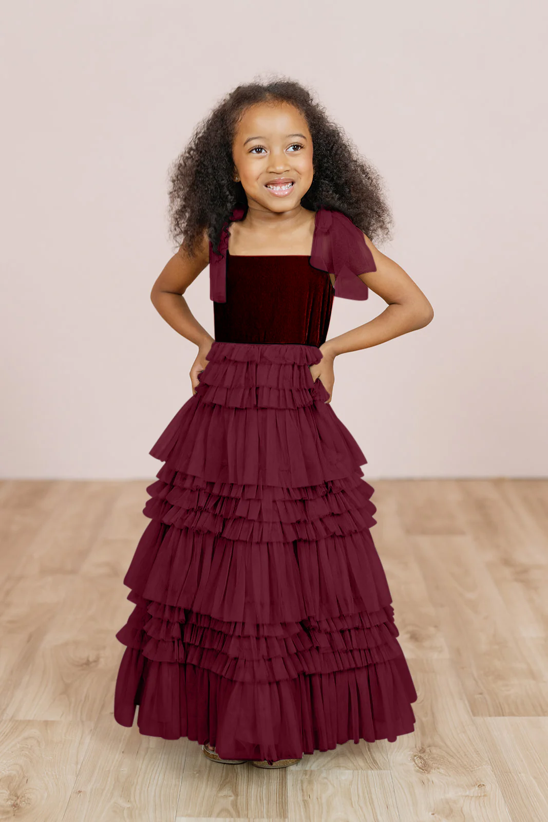 Juniors Tallulah Velvet + Tulle Dress | Made To Order - Image 14
