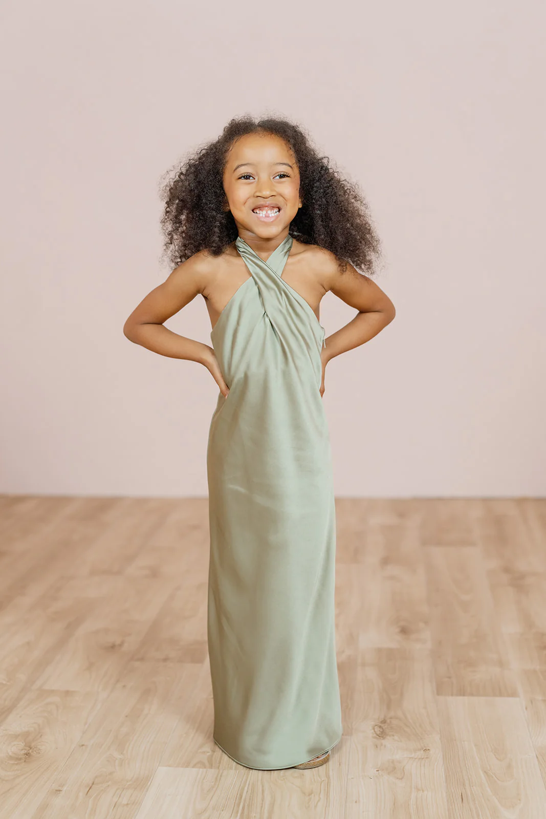 Kids Athena Satin Dress | Home Try On