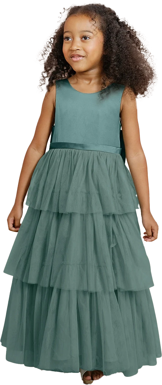 Kids Breely Satin + Tulle Dress | Made To Order - Image 42