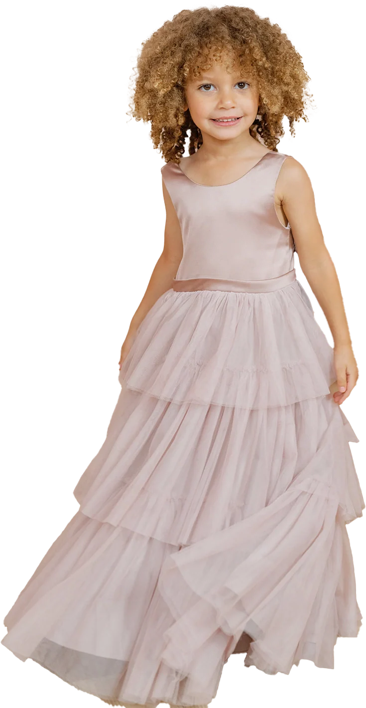 Kids Breely Satin + Tulle Dress | Made To Order - Image 43