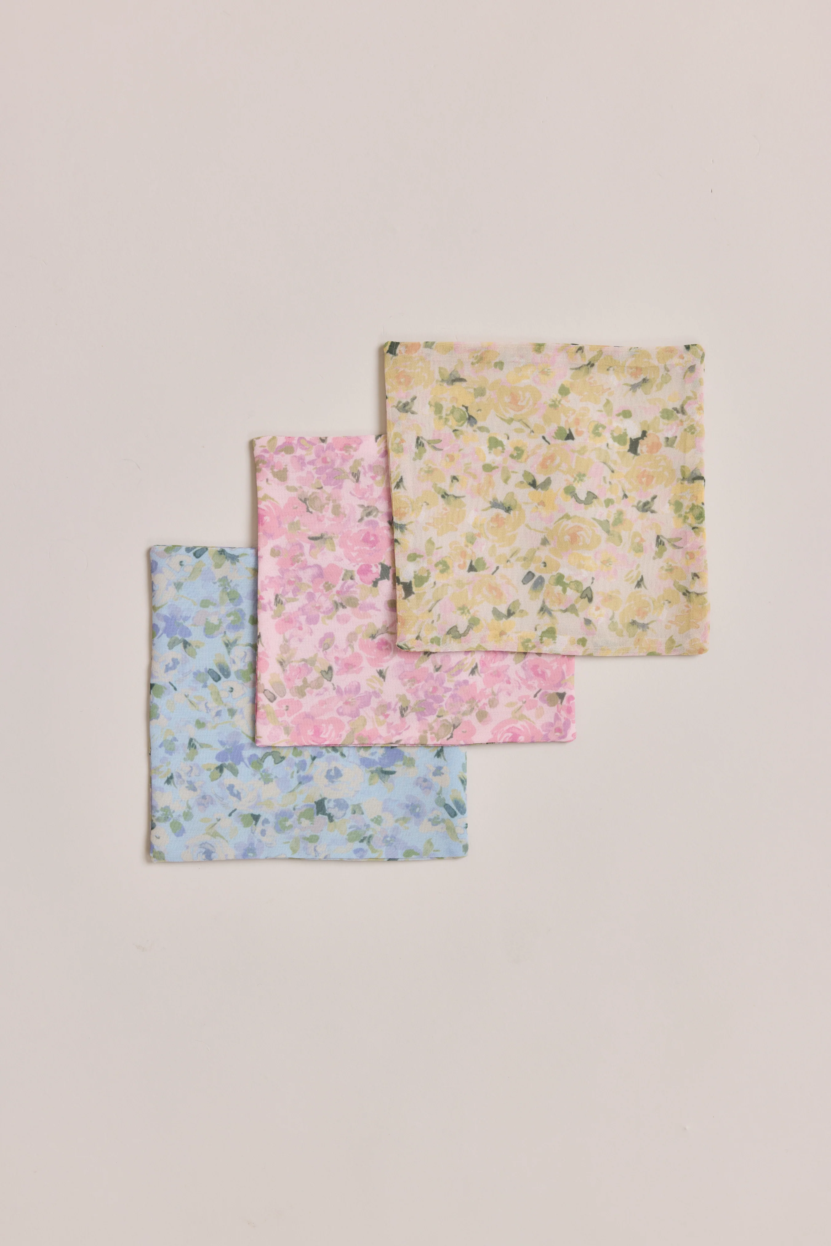 Kids Chiffon Floral Print Pocket Square | Made To Order
