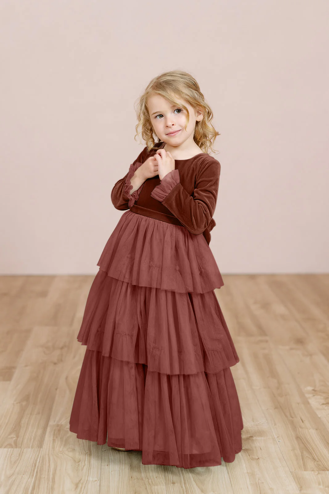 Kids Dottie Velvet + Tulle Dress | Made To Order - Image 22