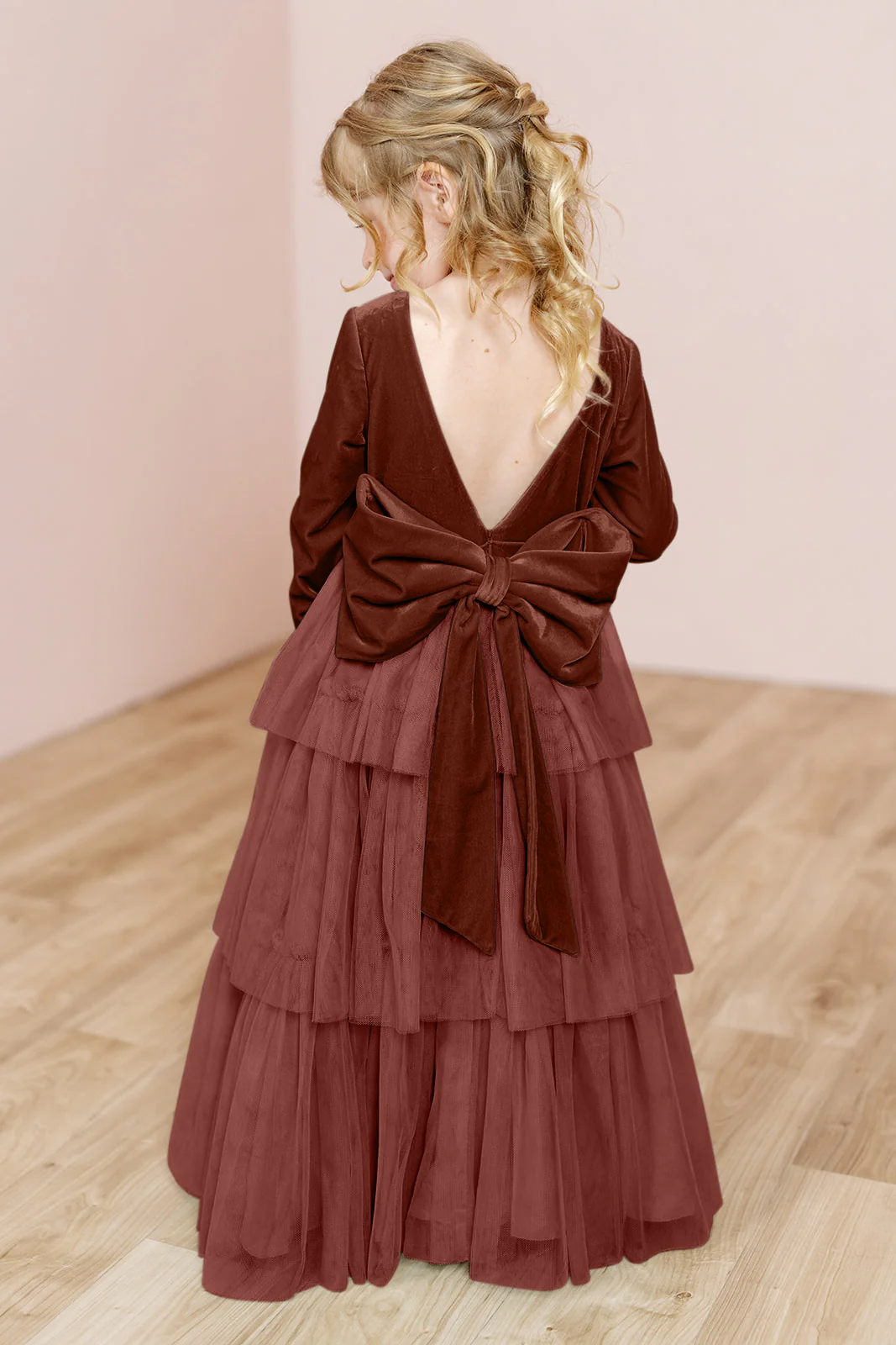 Kids Dottie Velvet + Tulle Dress | Made To Order - Image 23