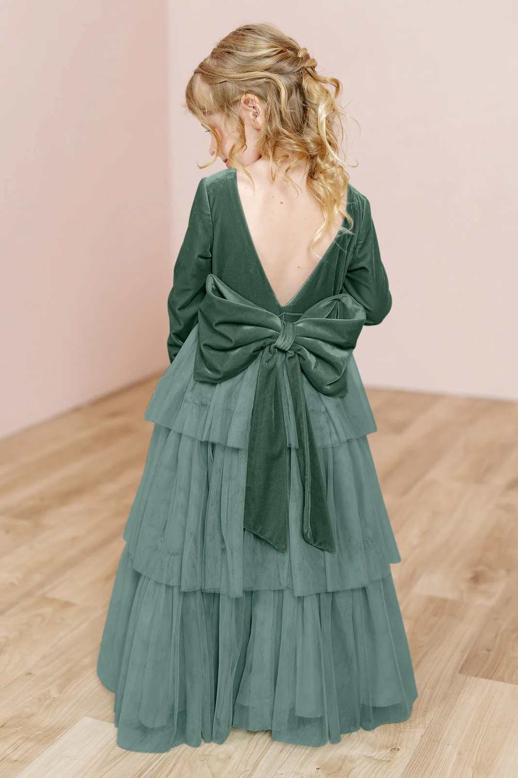 Kids Dottie Velvet + Tulle Dress | Made To Order - Image 27