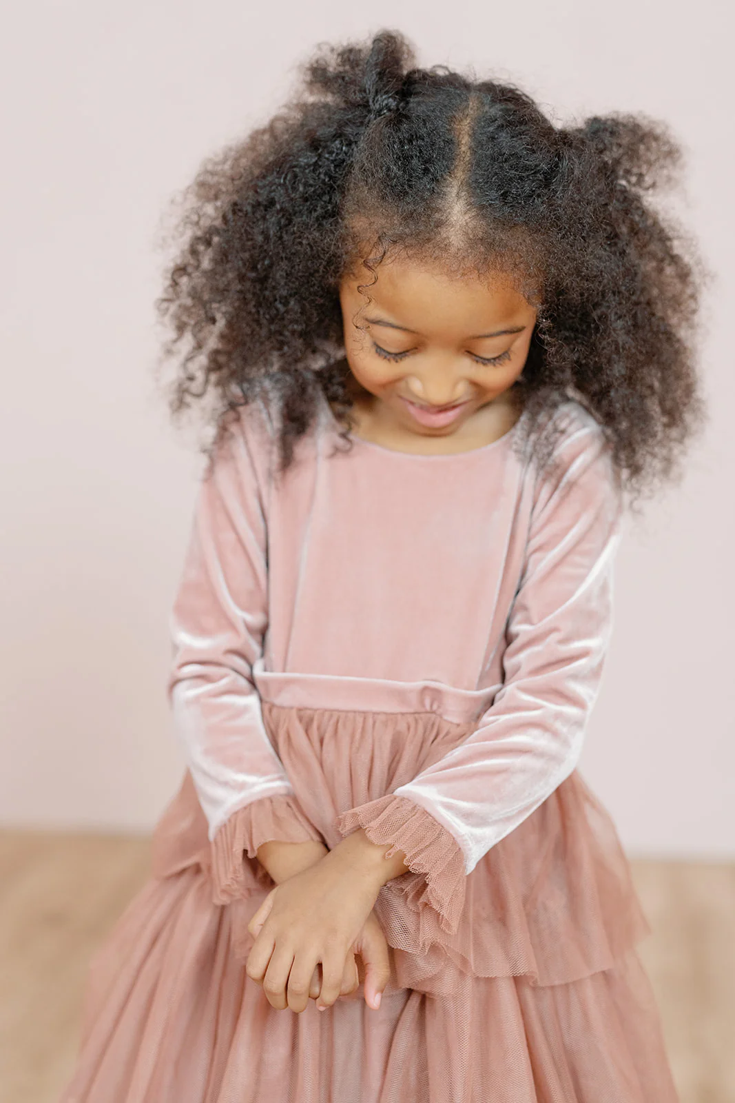Kids Dottie Velvet + Tulle Dress | Made To Order - Image 3