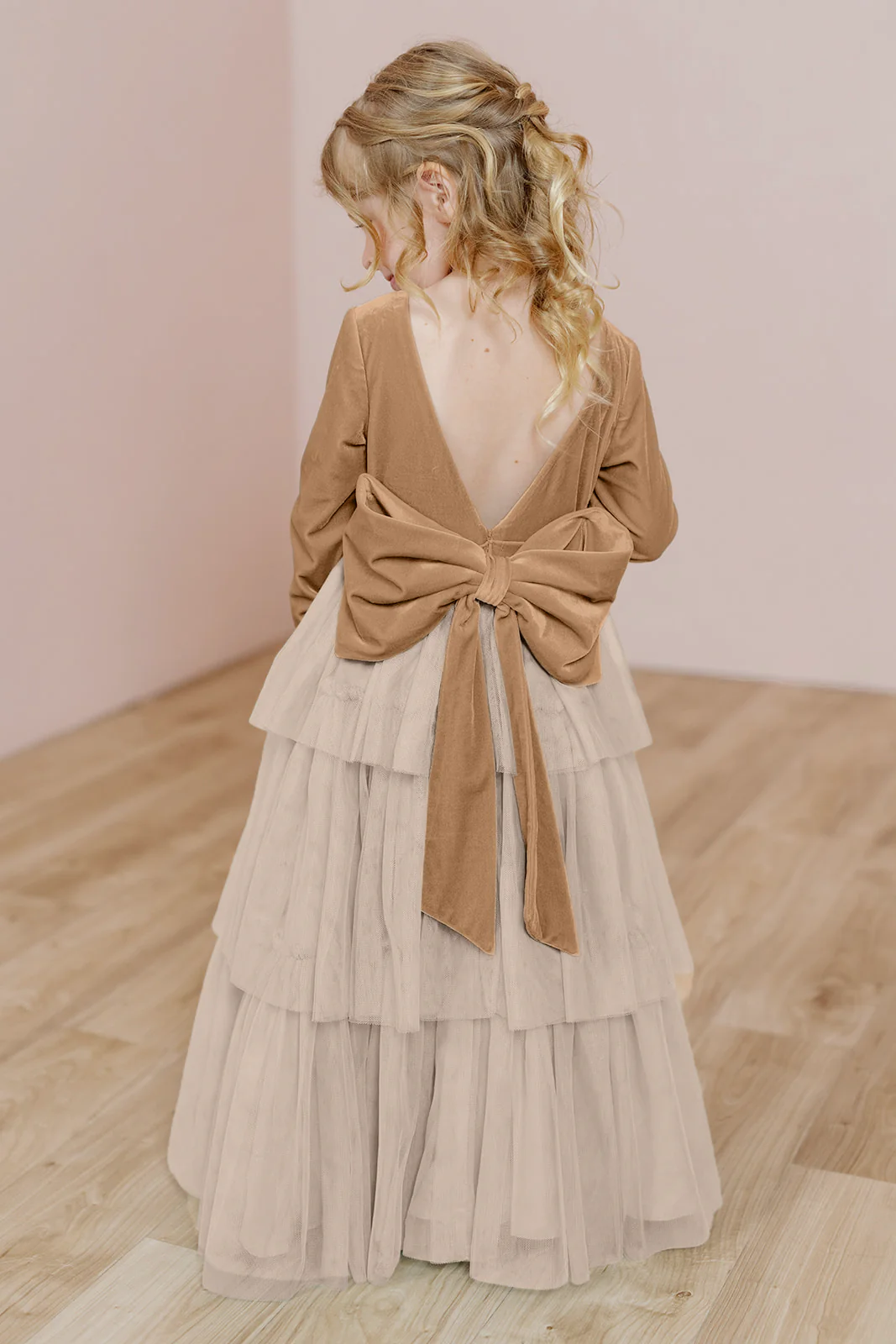 Kids Dottie Velvet + Tulle Dress | Made To Order - Image 30