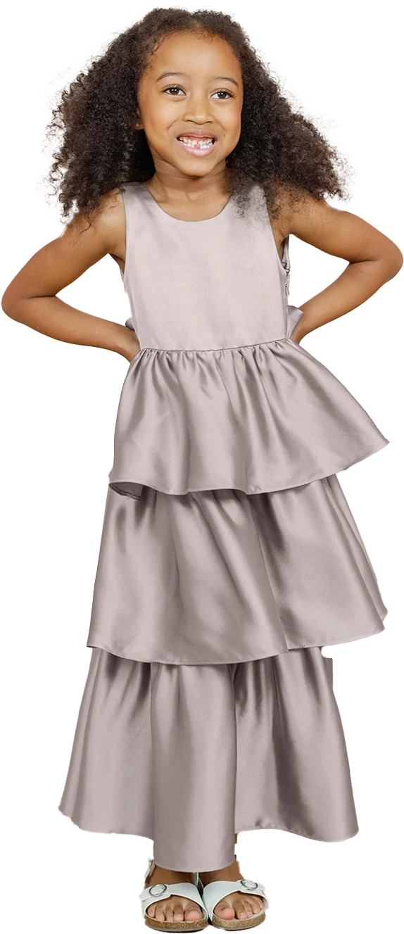 Kids Georgia Satin Dress | Made To Order - Image 103