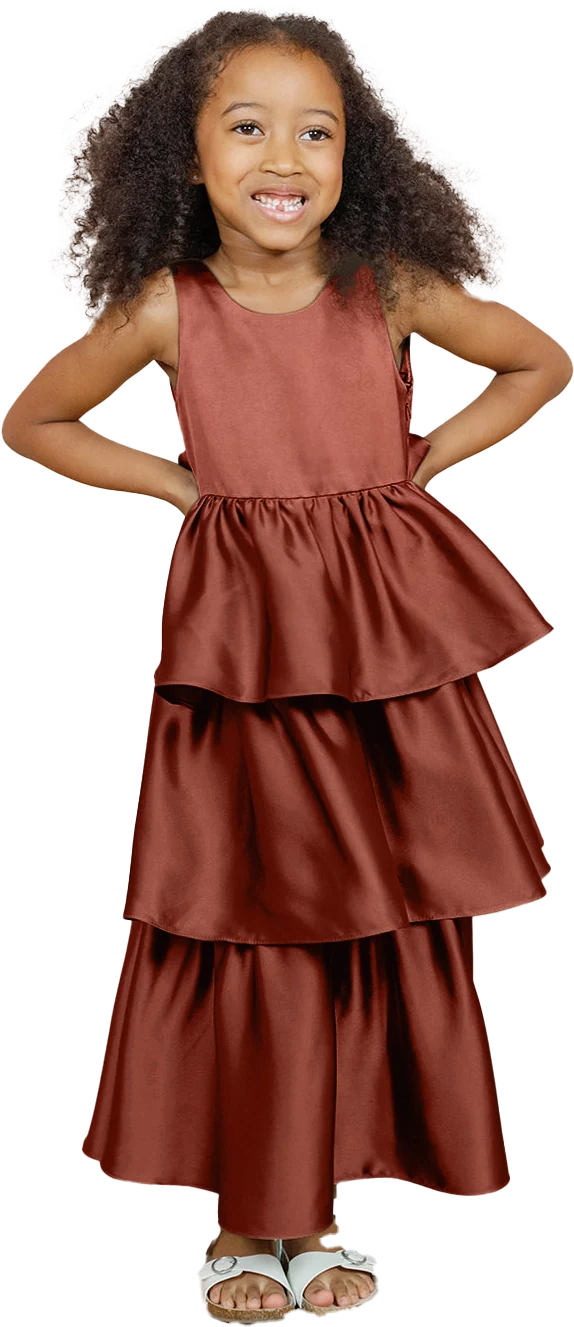 Kids Georgia Satin Dress | Made To Order - Image 104
