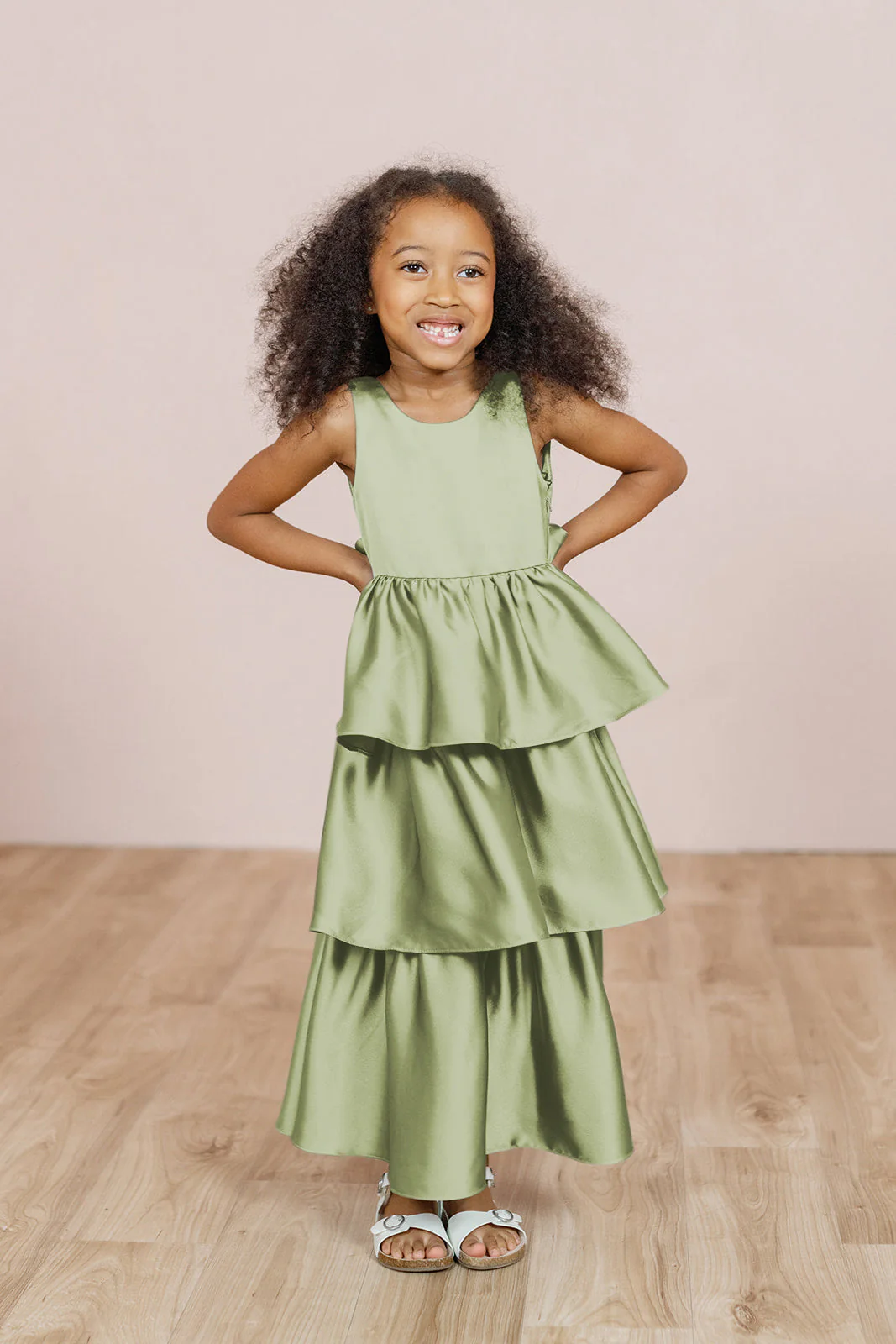Kids Georgia Satin Dress | Made To Order - Image 108