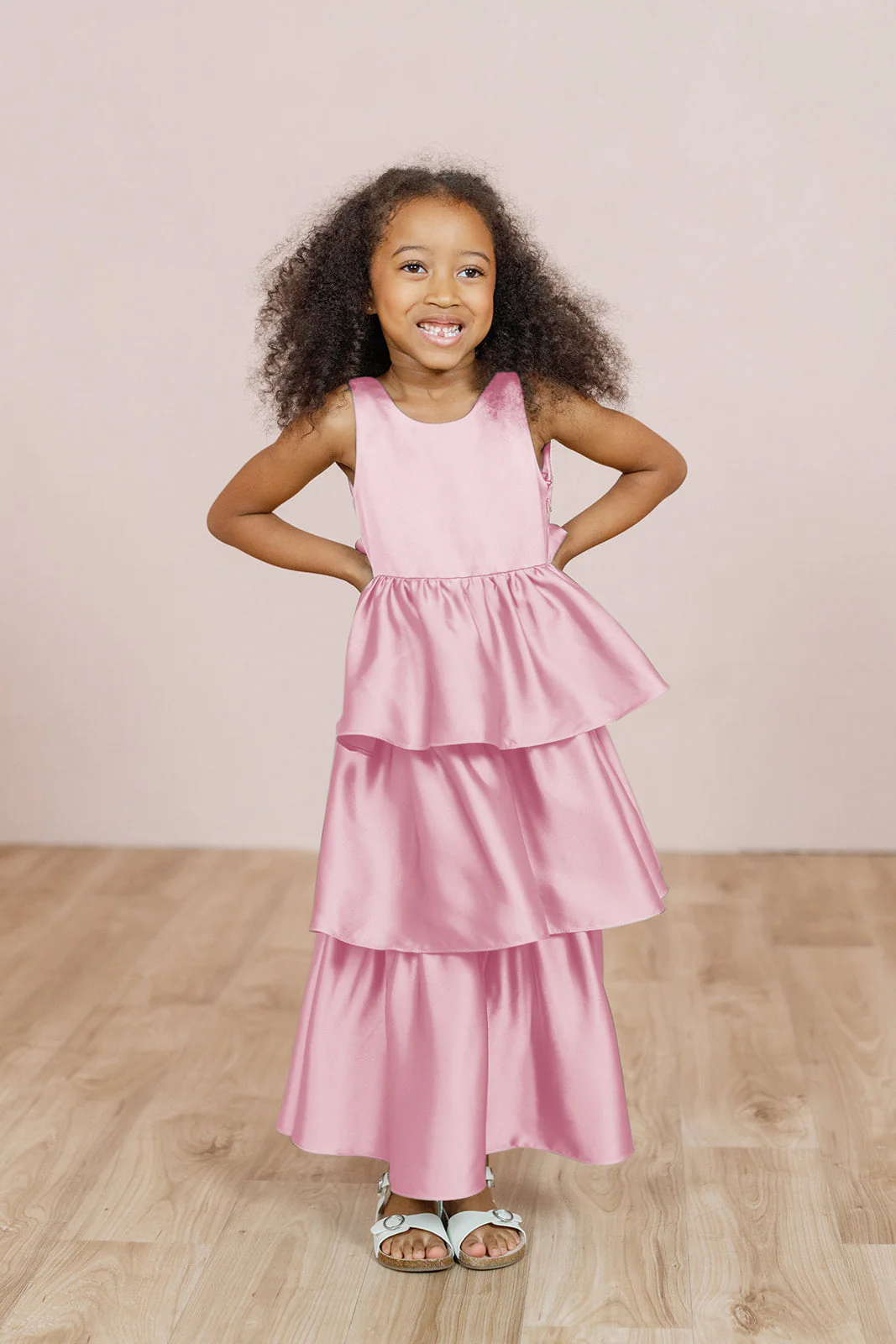 Kids Georgia Satin Dress | Made To Order - Image 109