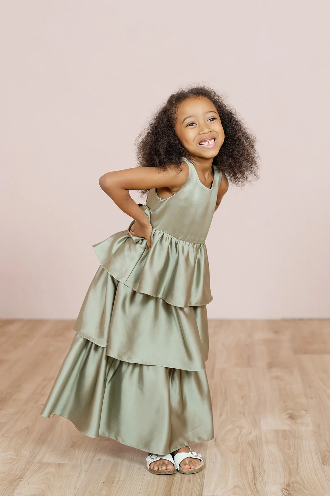 Kids Georgia Satin Dress | Made To Order - Image 5