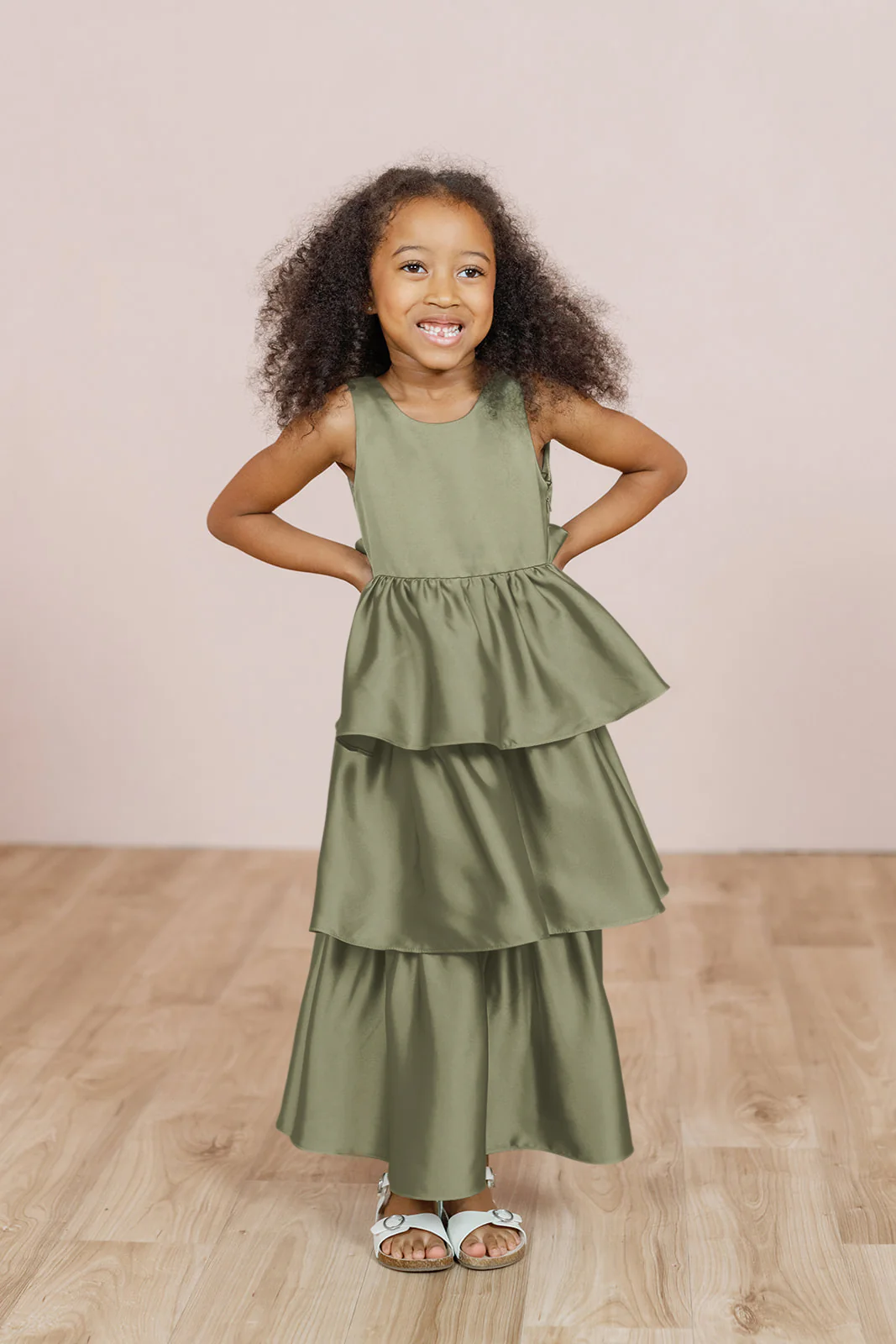 Kids Georgia Satin Dress | Made To Order - Image 51