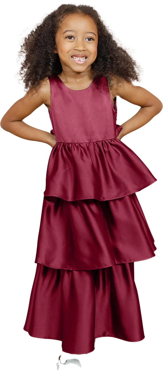 Kids Georgia Satin Dress | Made To Order - Image 59
