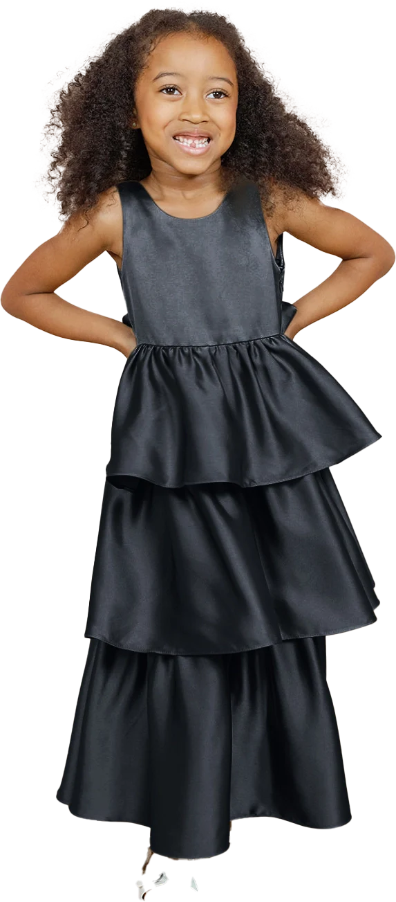 Kids Georgia Satin Dress | Made To Order - Image 60