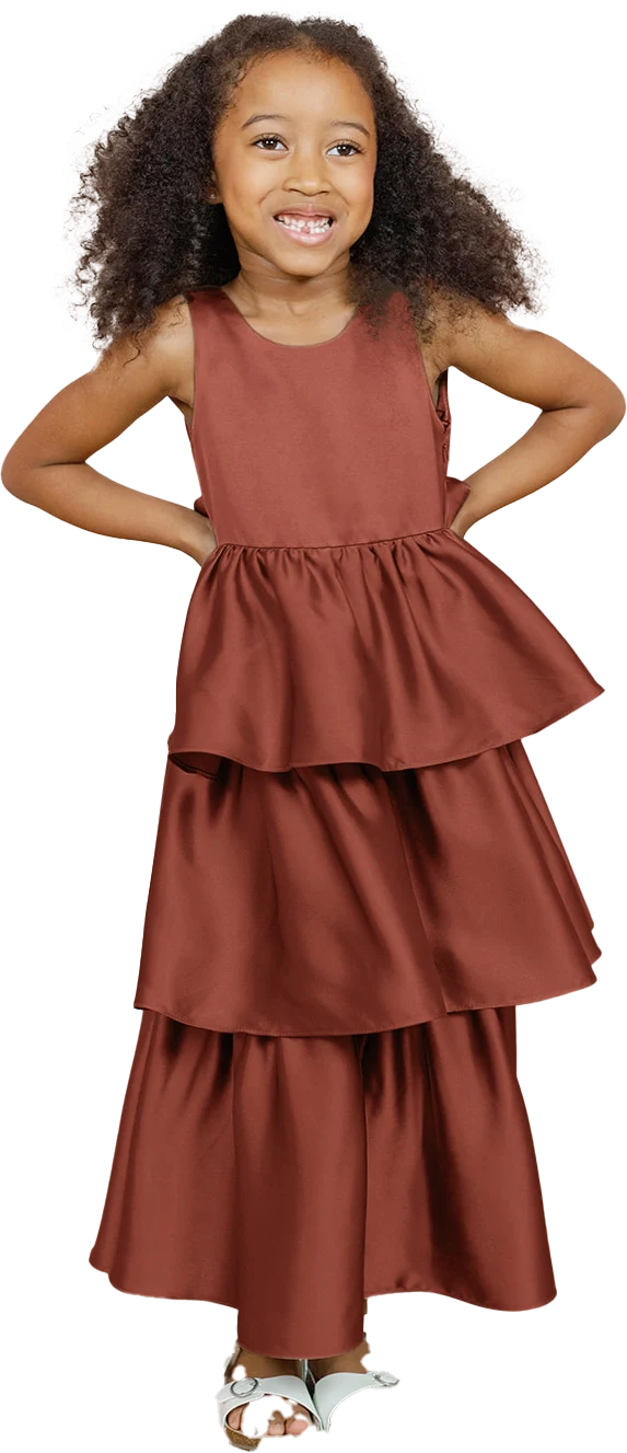 Kids Georgia Satin Dress | Made To Order - Image 64