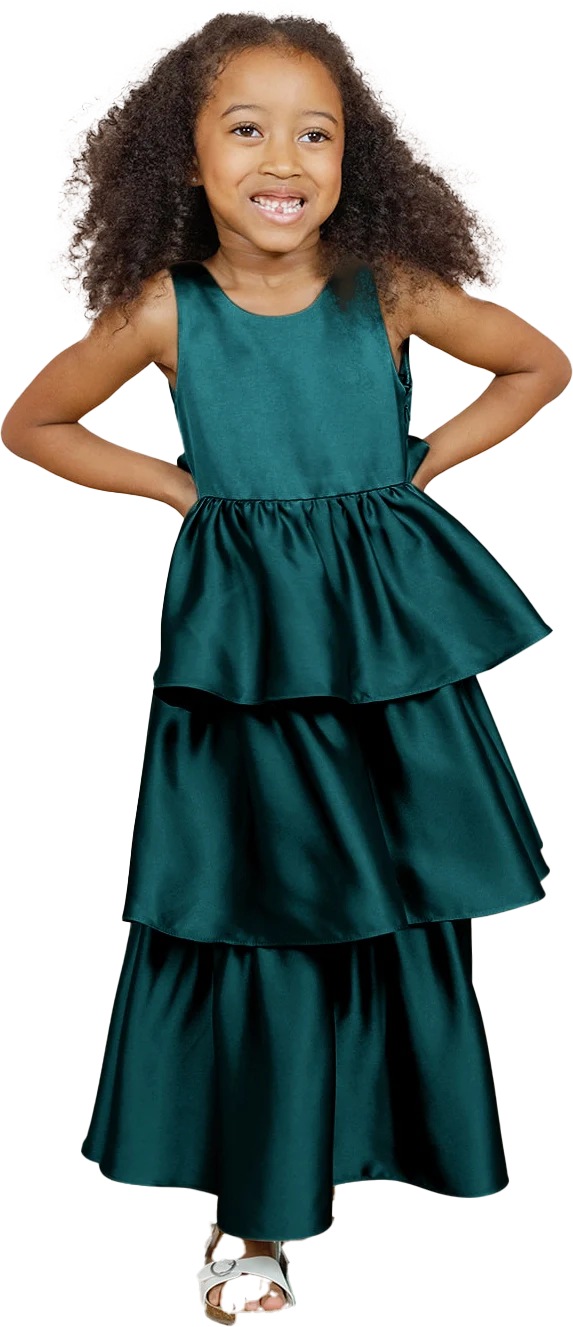Kids Georgia Satin Dress | Made To Order - Image 65
