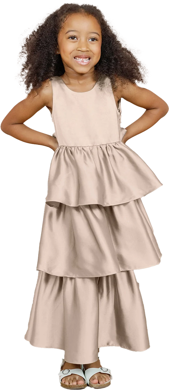 Kids Georgia Satin Dress | Made To Order - Image 75