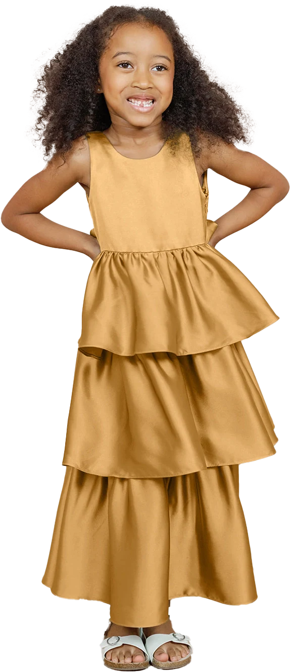 Kids Georgia Satin Dress | Made To Order - Image 76
