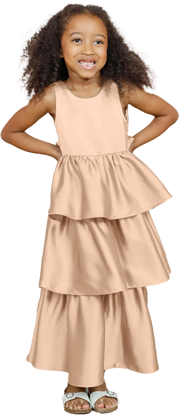 Kids Georgia Satin Dress | Made To Order - Image 77