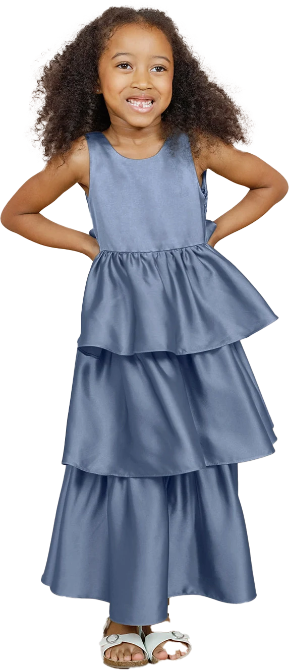 Kids Georgia Satin Dress | Made To Order - Image 79