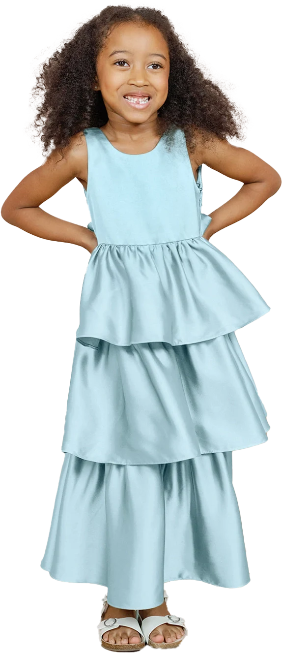 Kids Georgia Satin Dress | Made To Order - Image 80
