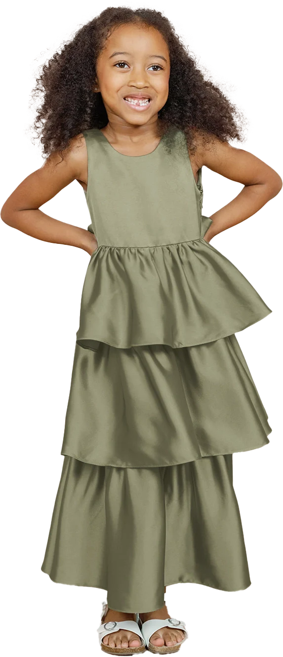 Kids Georgia Satin Dress | Made To Order - Image 86