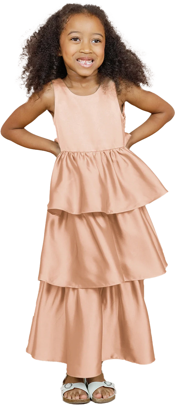 Kids Georgia Satin Dress | Made To Order - Image 89