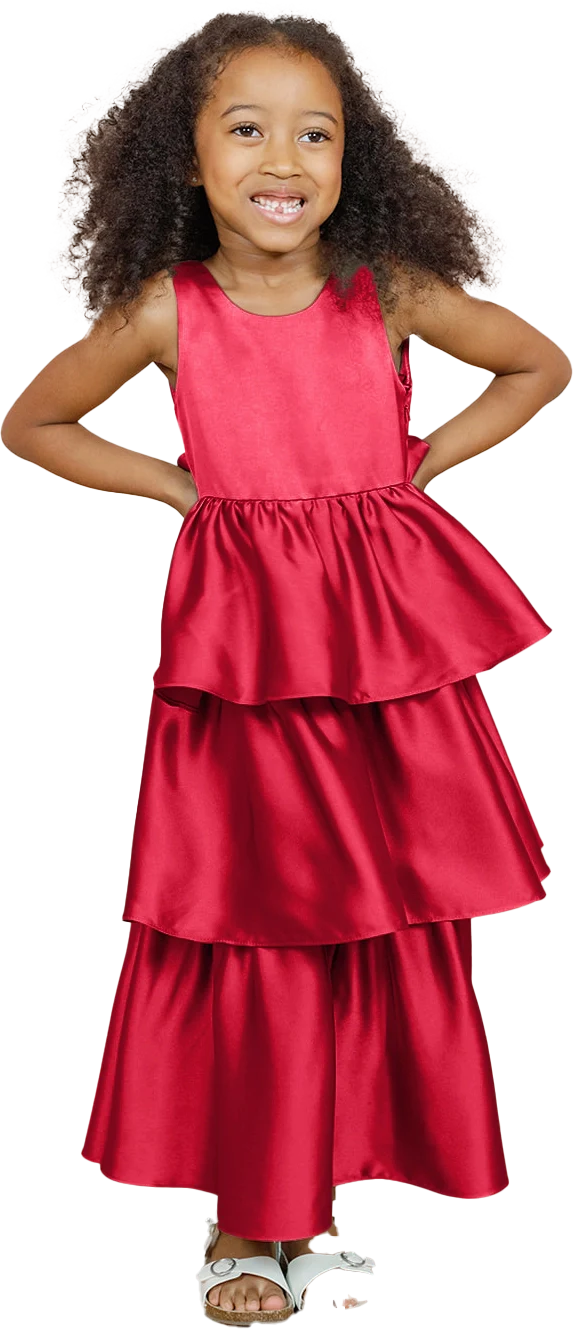 Kids Georgia Satin Dress | Made To Order - Image 92
