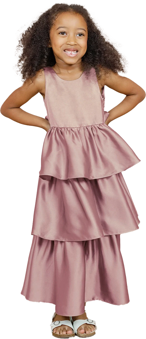 Kids Georgia Satin Dress | Made To Order - Image 95