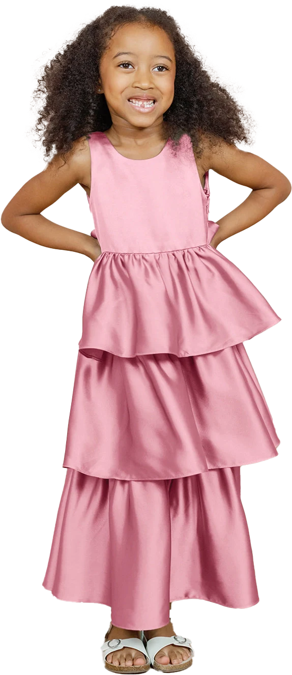 Kids Georgia Satin Dress | Made To Order - Image 97