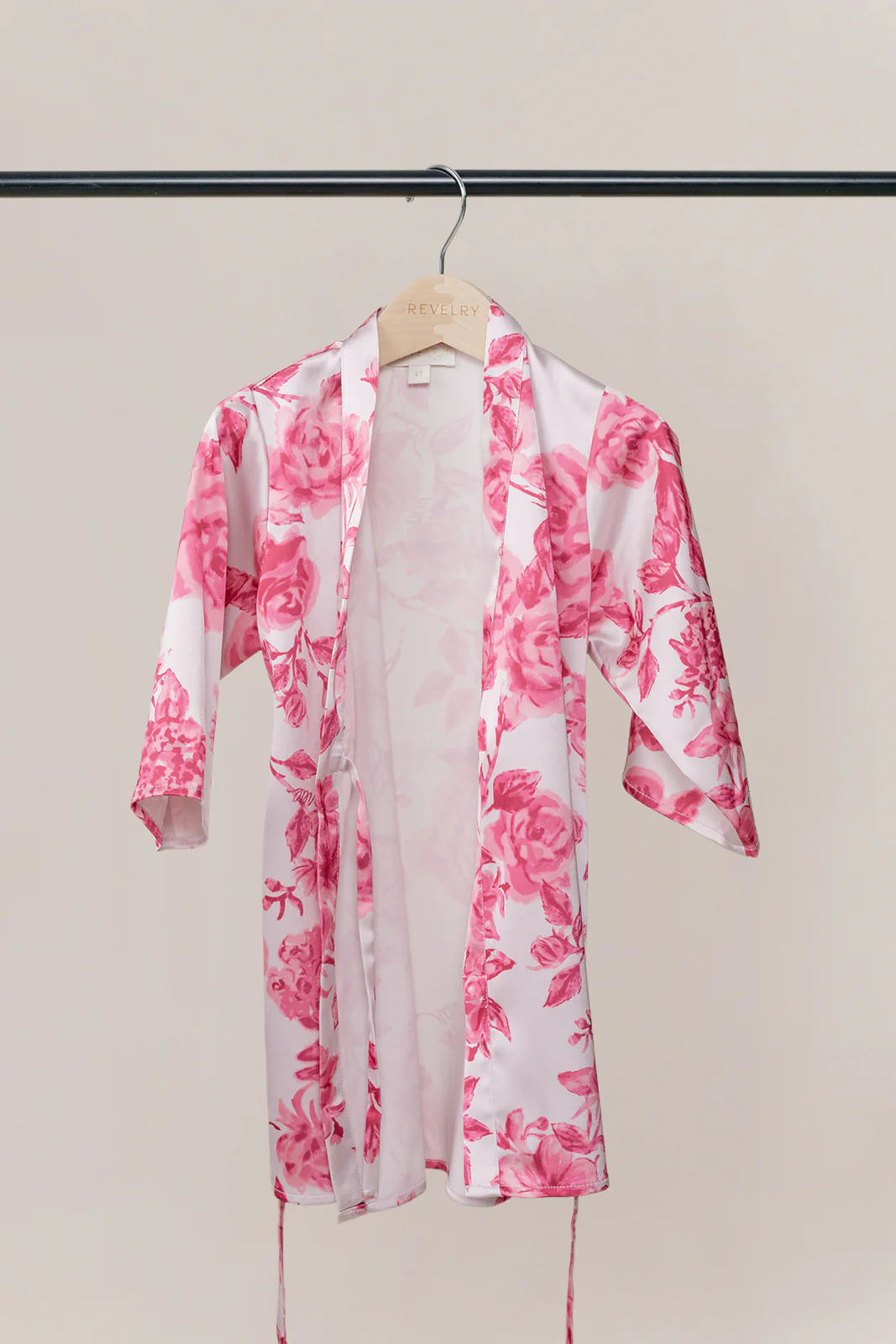 Kids Getting Ready Satin Floral Print Robe | Made To Order - Image 6