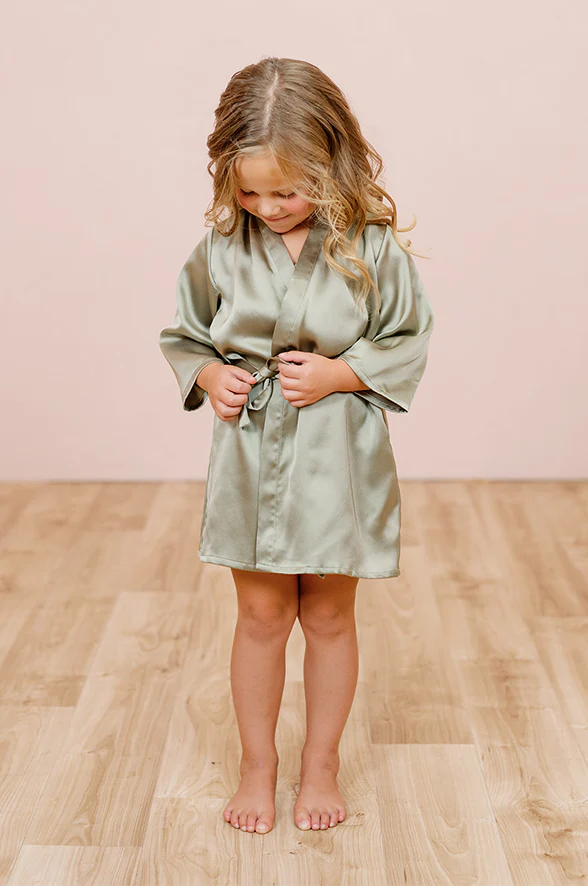Kids Getting Ready Satin Robe | Made To Order - Image 3